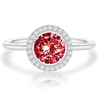 Crimson Glow Promise Ruby White Gold Ring