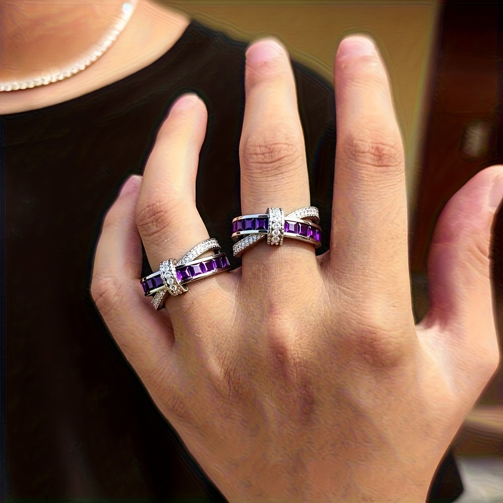 Radiant Purple Zirconia Ring
