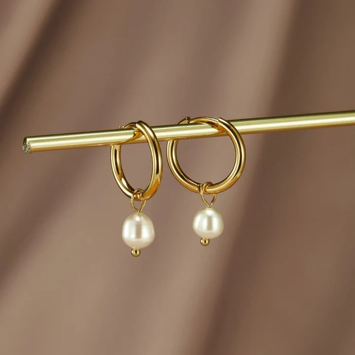 Shimmering Freshwater Pearl Earrings