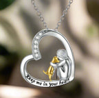 Crystal Dog Heart Necklace