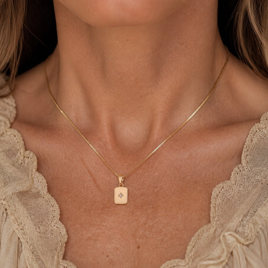 Camille Gold Pavé Necklace