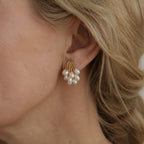 Cascading Pearl Cluster Earrings