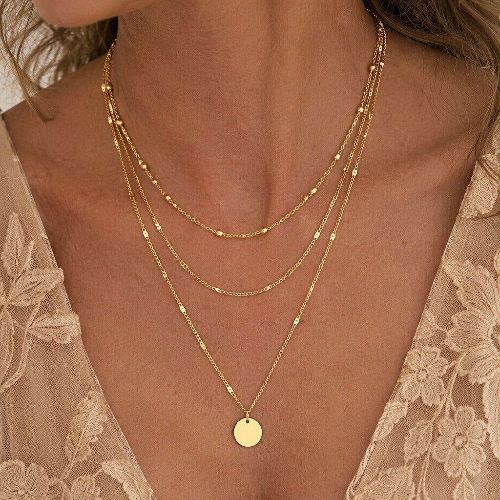 Celeste Triple Layer Necklace