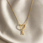 Evermore Heart Initial Necklace