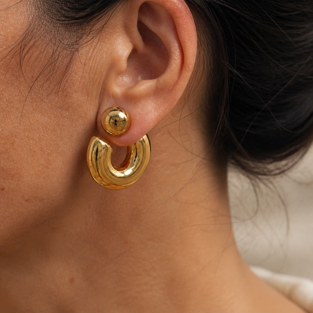 Aurelia Baroque Curve Earrings