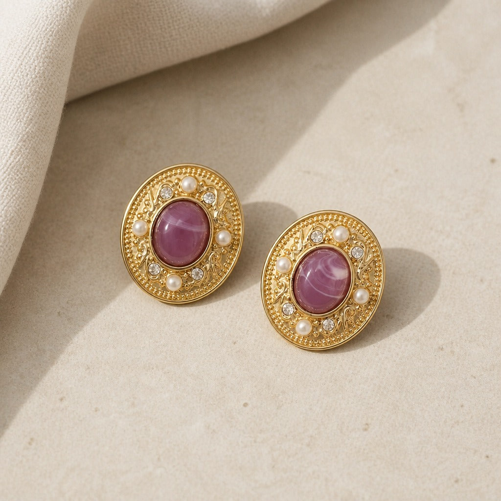Vintage Pearl Couture Earrings