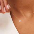 Cléa Moissanite Gold Stone Necklace