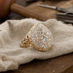 Radiant Gold Round Diamond Ring