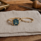 Crystal Blue Shine Ring Set