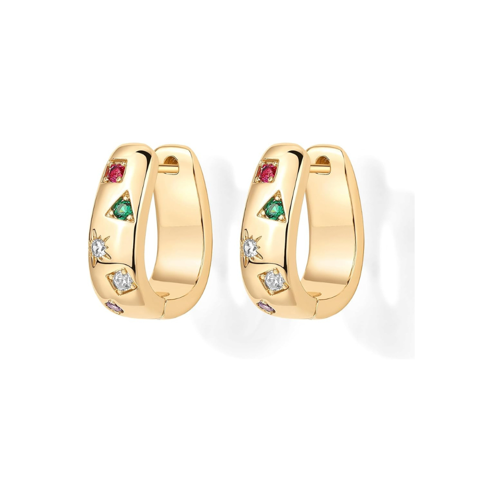 Colorwave Gold Hoop Earrings