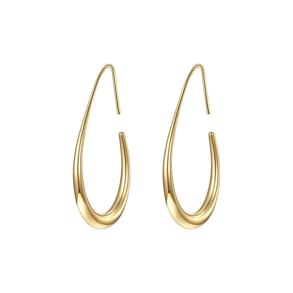 Sunlit Gold Hoop Earrings