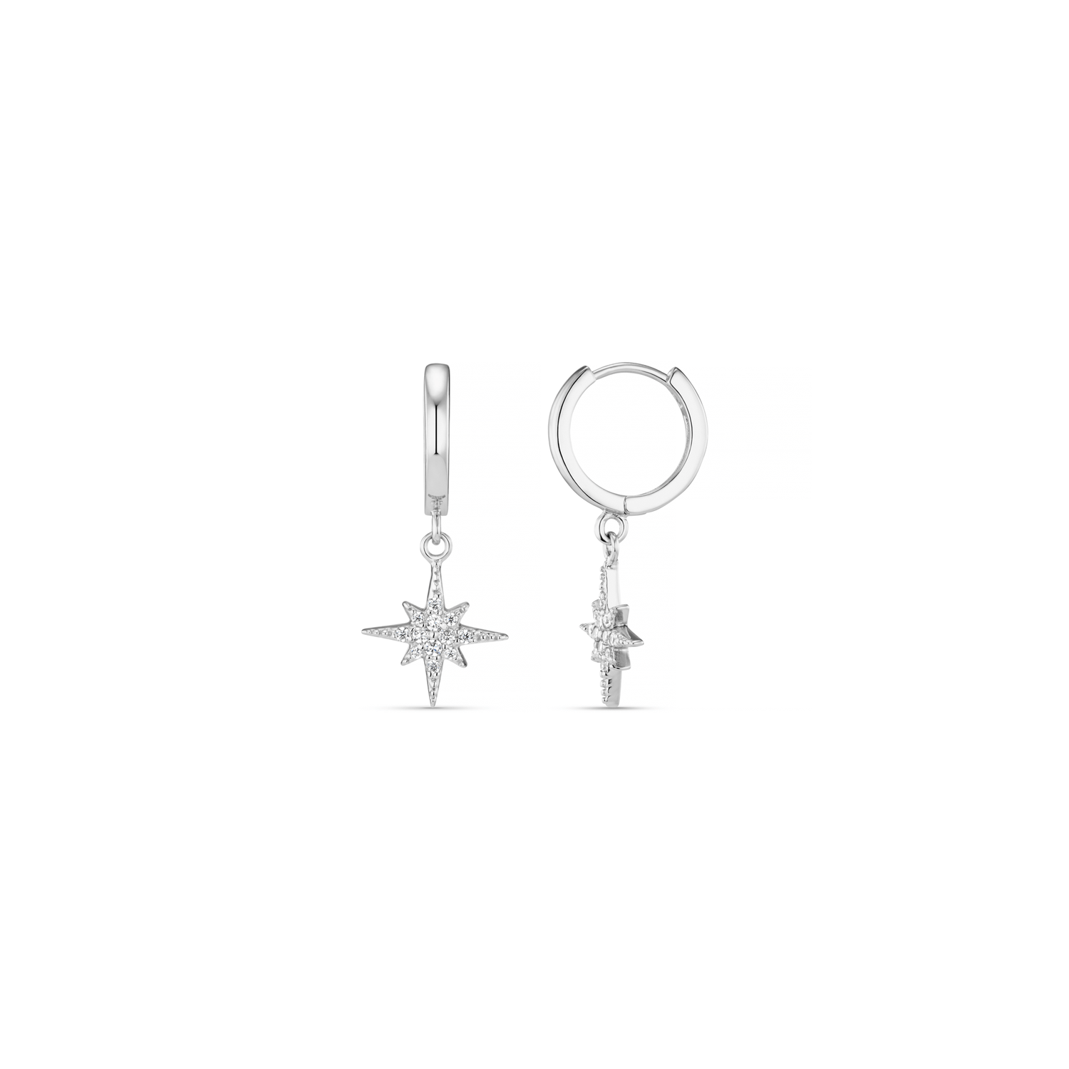 Modern Crystal Staraburst Earrings