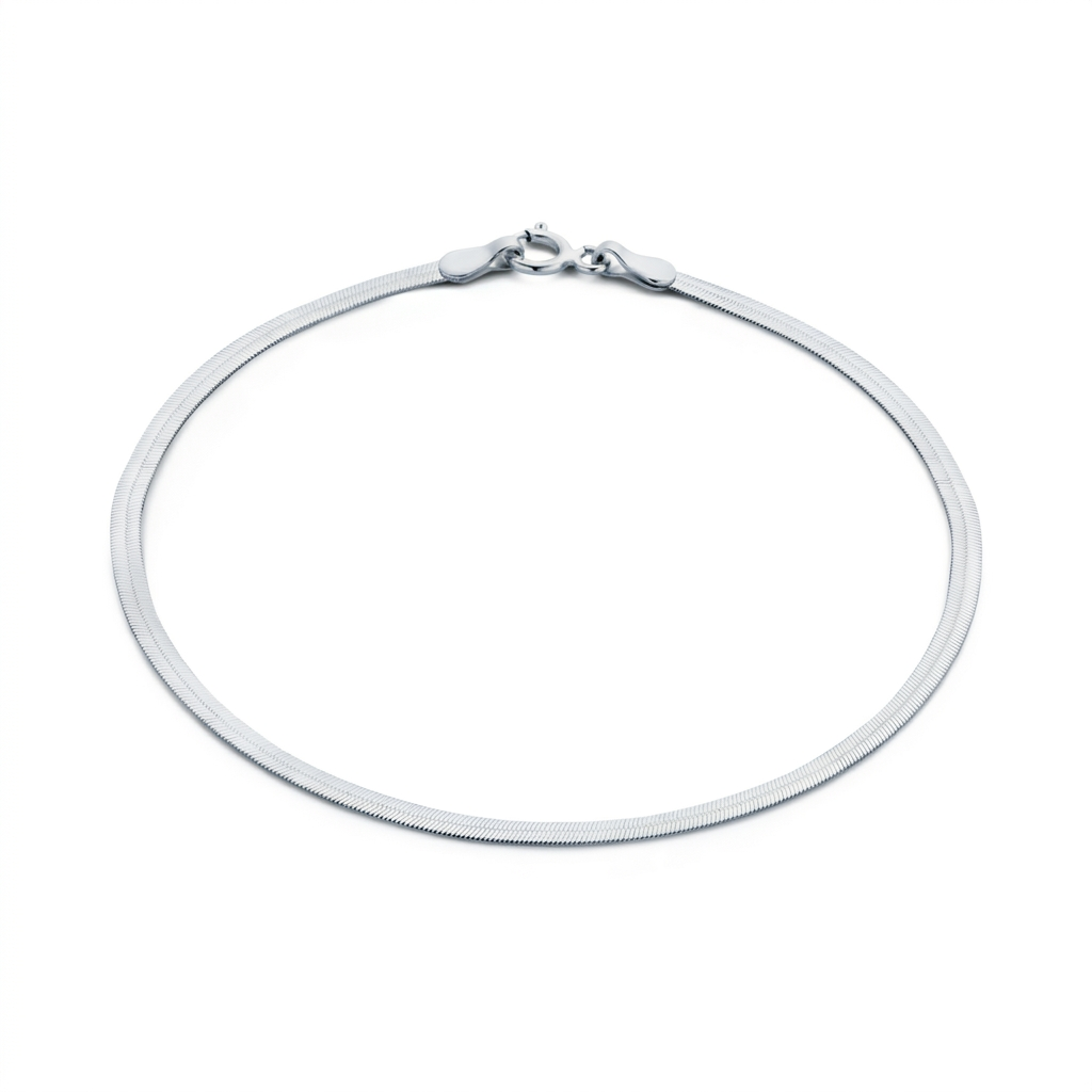 Soleil Serpent White Gold Slim Bracelet