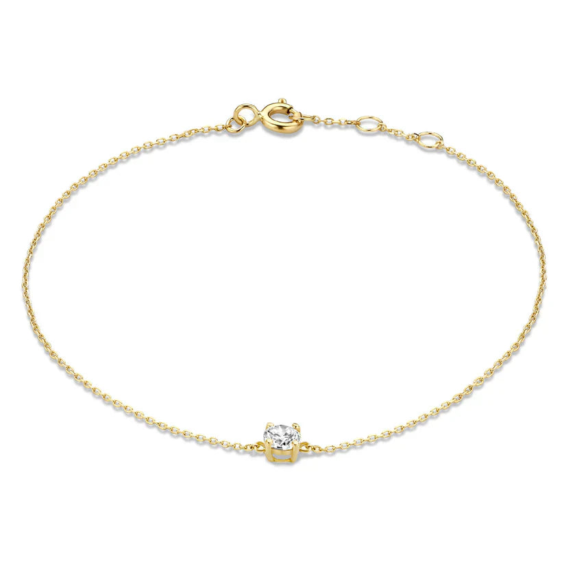 Cléa Moissanite Stone White Gold Bracelet