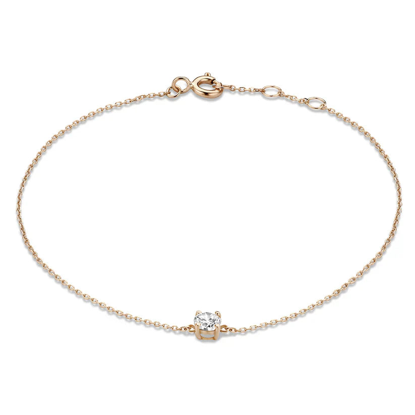 Cléa Moissanite Stone White Gold Bracelet