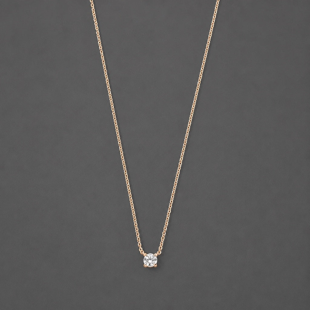 Cléa Moissanite White Gold Stone Necklace
