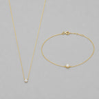 Clea Moissanite Stone Gold Set