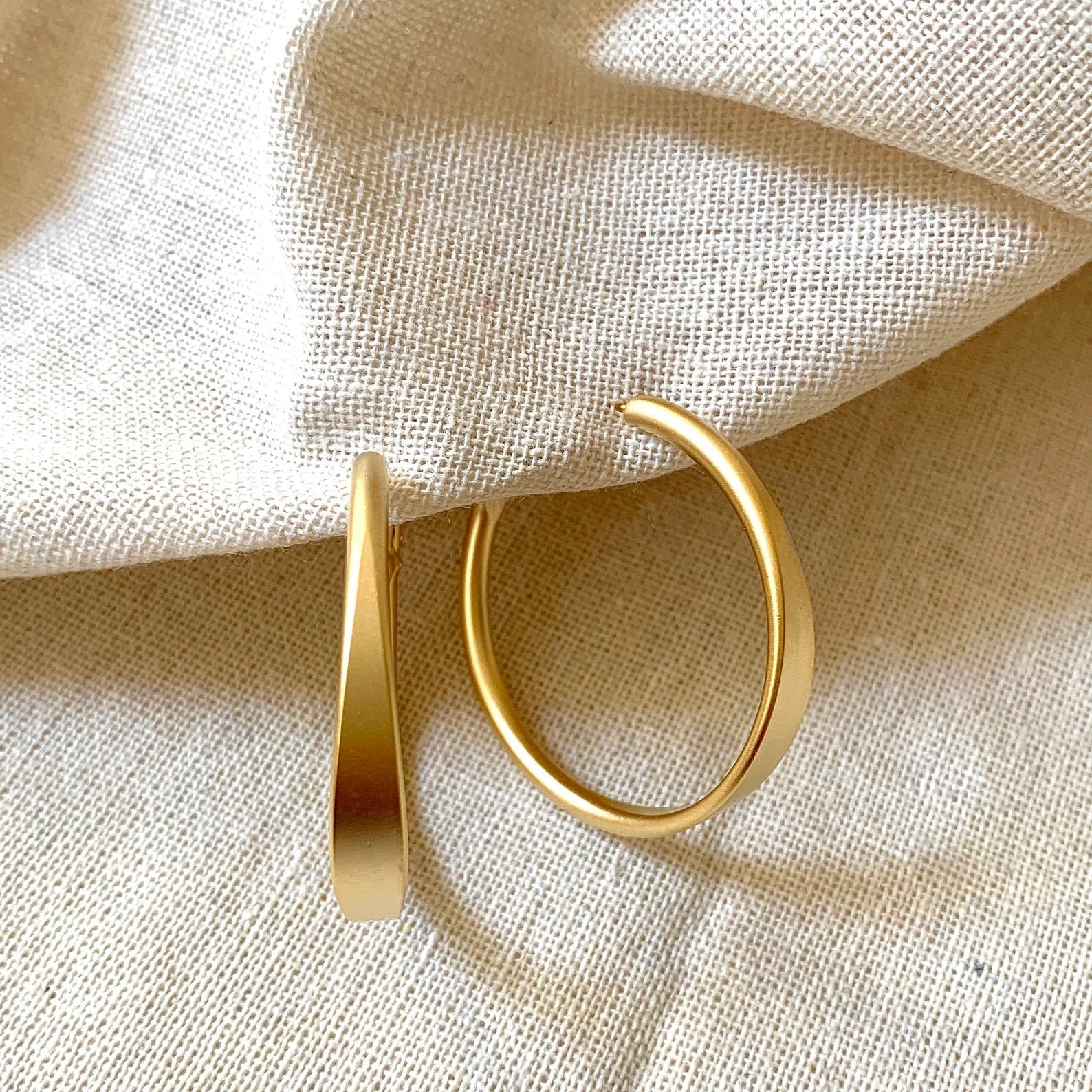Vintage Golden Hoop Earrings