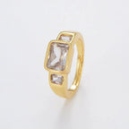 Luxury Contrast Zirconia Ring