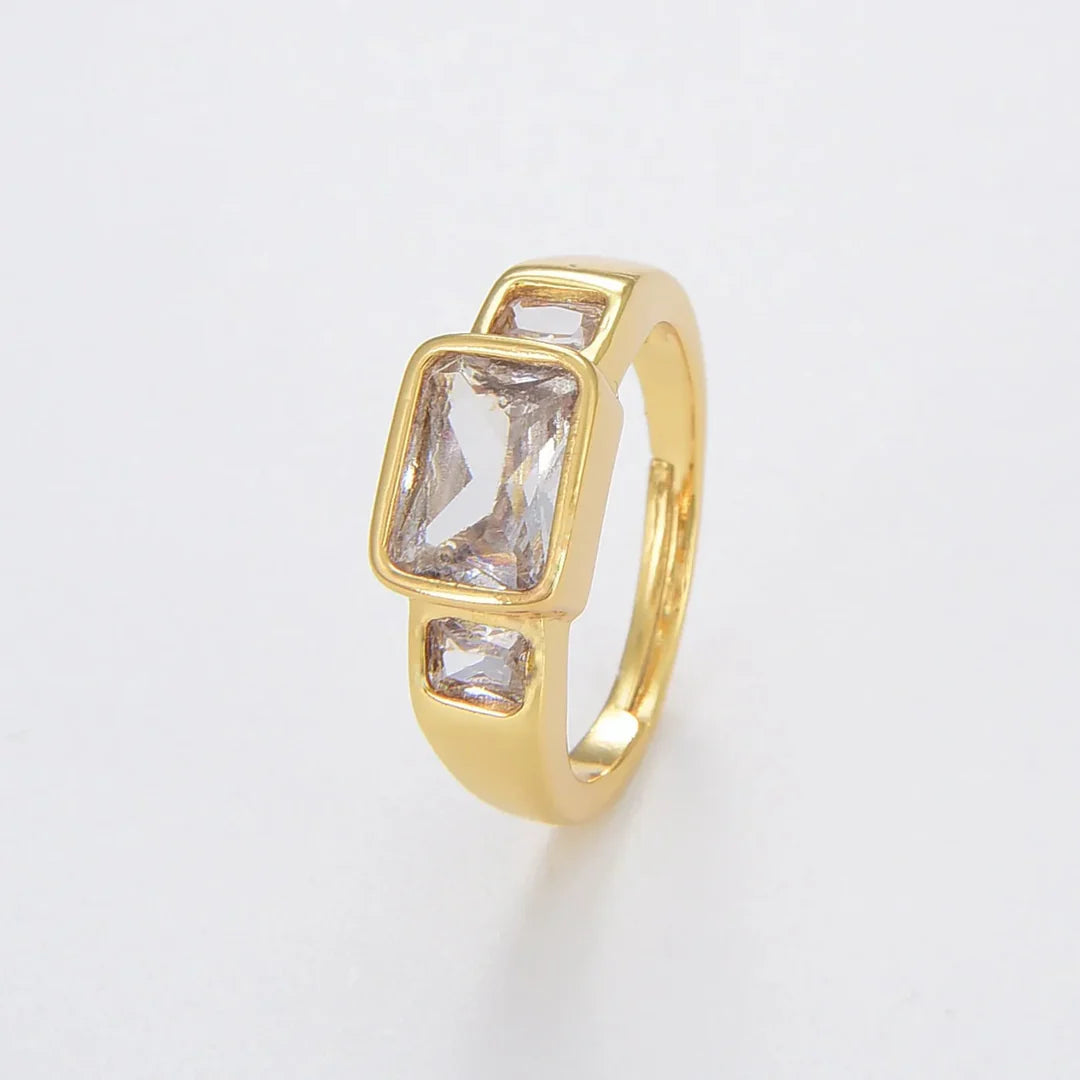 Luxury Contrast Zirconia Ring