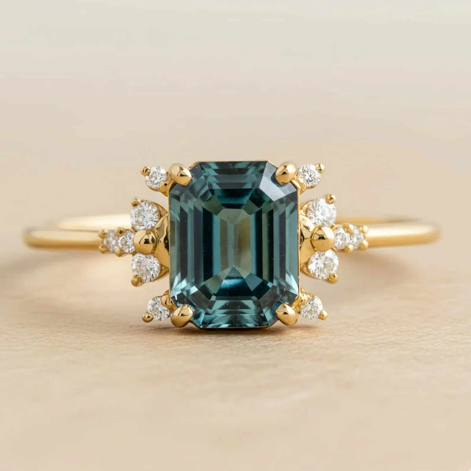Crystal Blue Shine Ring Set