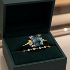Crystal Blue Shine Ring Set