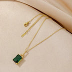 Crystal Emerald Luxe Necklace
