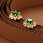 Crystal Halo Drop Earrings