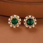 Crystal Halo Drop Earrings
