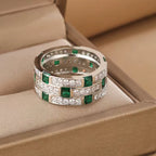 Emerald Matrix Statement Ring