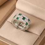 Emerald Matrix Statement Ring