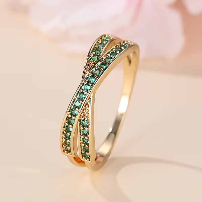 Twilight Crystal Cross Ring