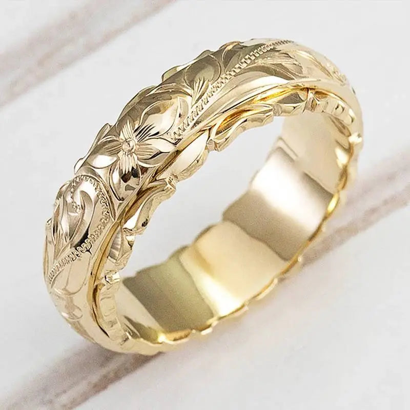 Luxe Floral Gold Ring