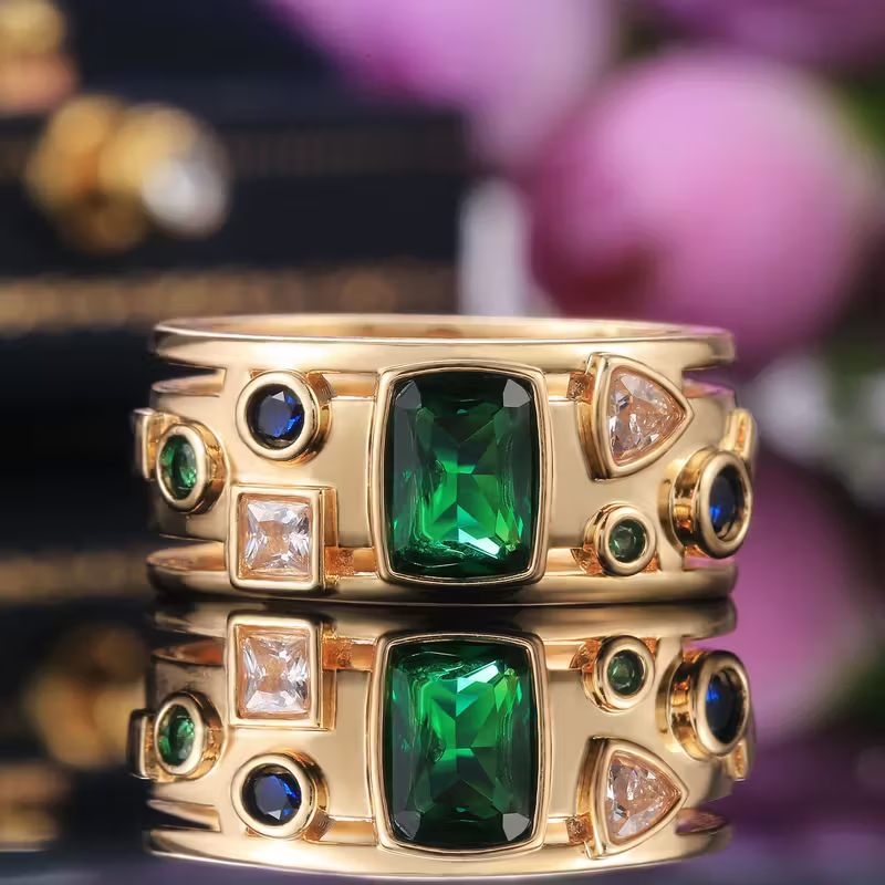 Artistic Mosaic Ring