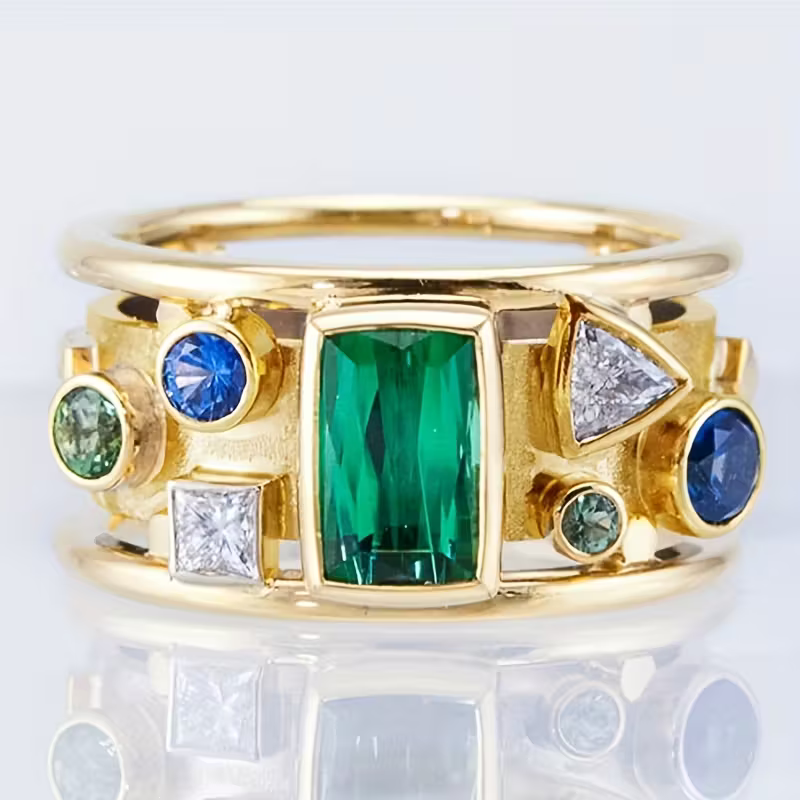 Artistic Mosaic Ring