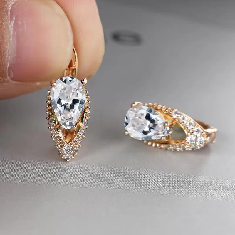 Classic Crystal Teardrop Earrings