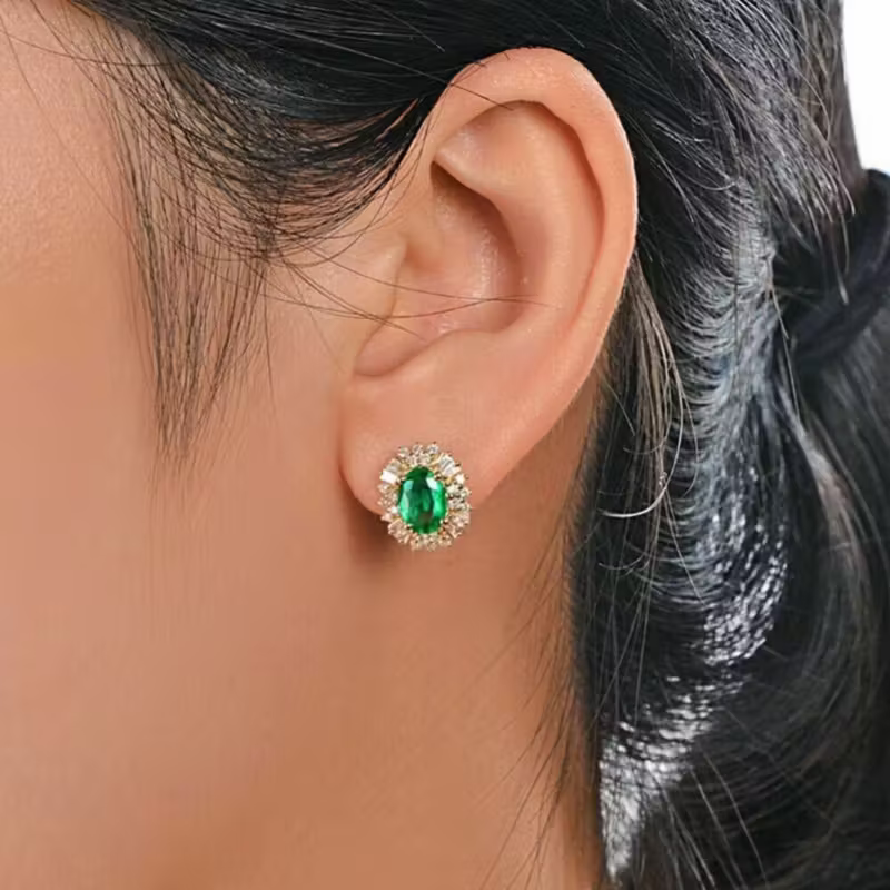 Elegant Emerald Royale Earrings