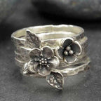 Prestigious Flower Silver Layer Ring