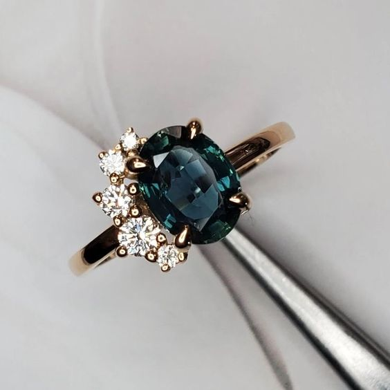 Luxe Blue Crystal Ring