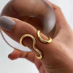 Handmade Irregular Wavy Ring