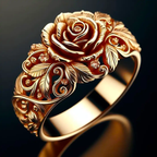 Handmade Golden Flower Ring