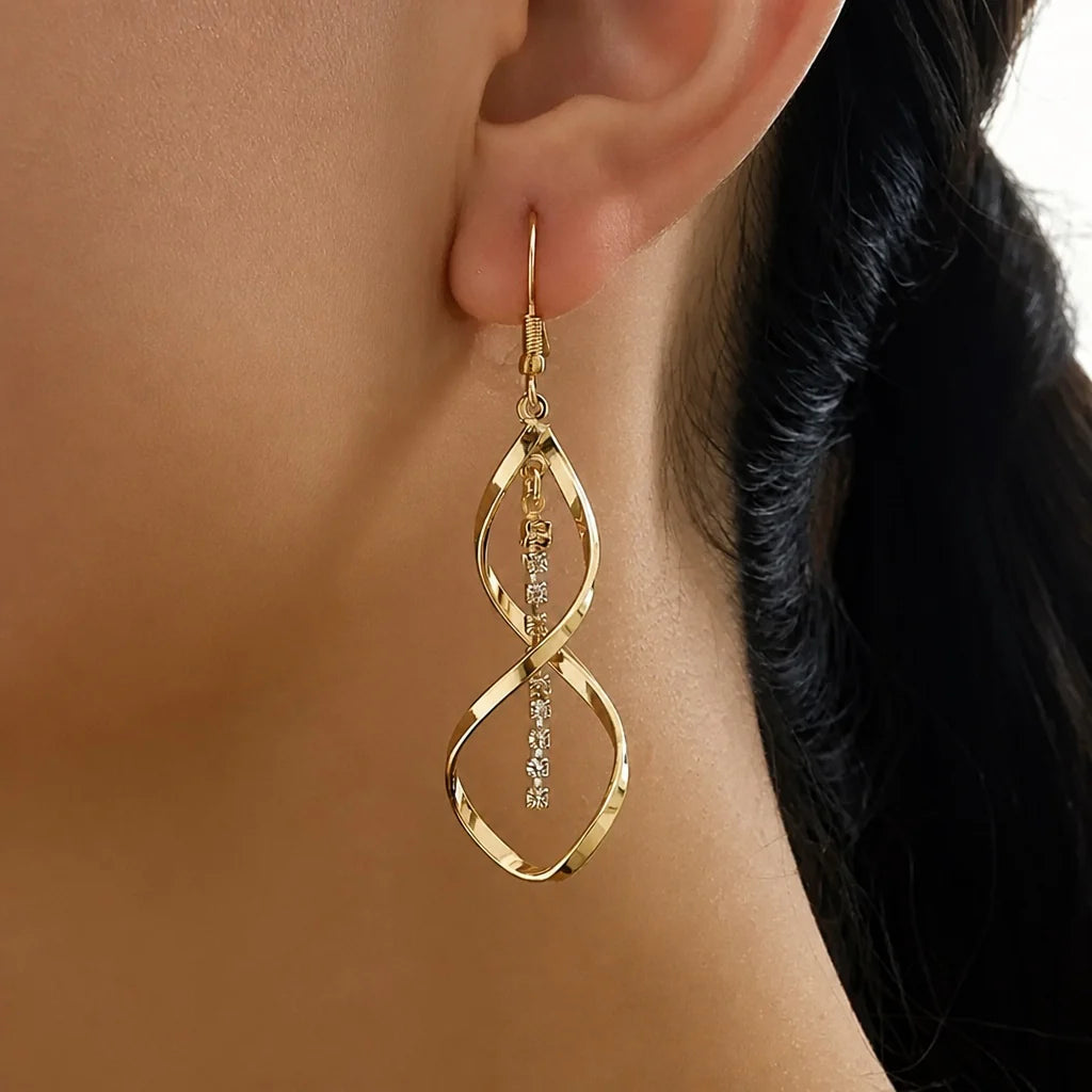 Sunbeam Spiral Gold Earrings