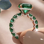 Emerald Adjustable Statement Ring