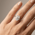 Oval Crystal Solitaire Ring