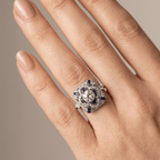 Sapphire Zirconia Silver Ring