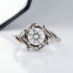 Silver Zirconia Ornate Vintage Ring