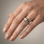 Silver Zirconia Ornate Vintage Ring