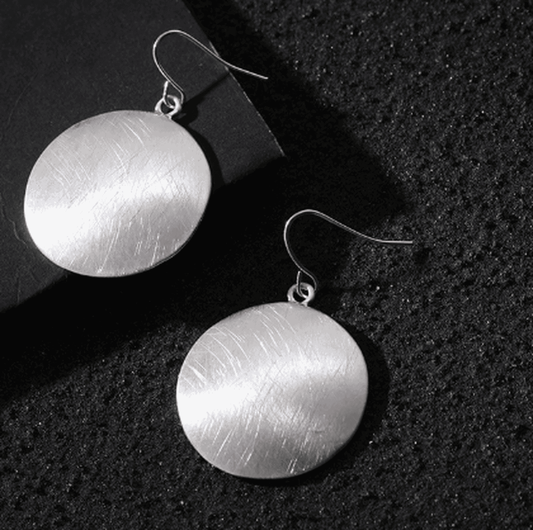Retro Gold Record Earrings