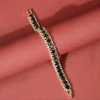 Gold Green Tennis Bracelet