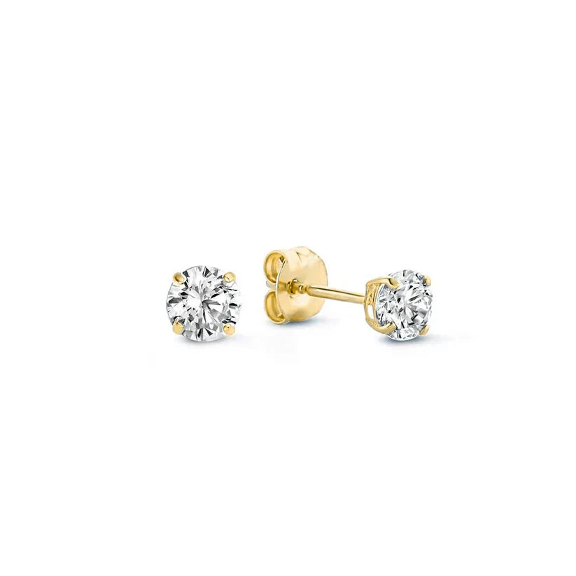 Larmes Stone Gold Stud Earrings